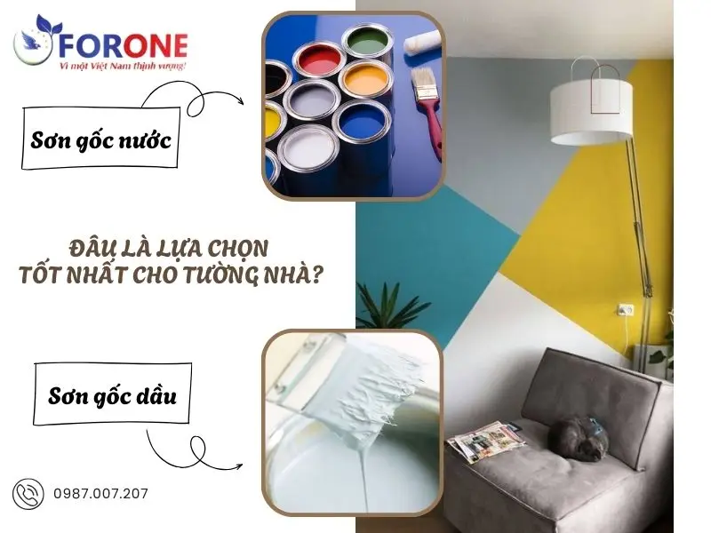 So sánh sơn gốc dầu và sơn gốc nước: Nên chọn loại nào cho tường nhà?